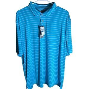 PGA tour Golf polo shirt Size XL Mens Cyan blue athletic short sleeve New w/tags